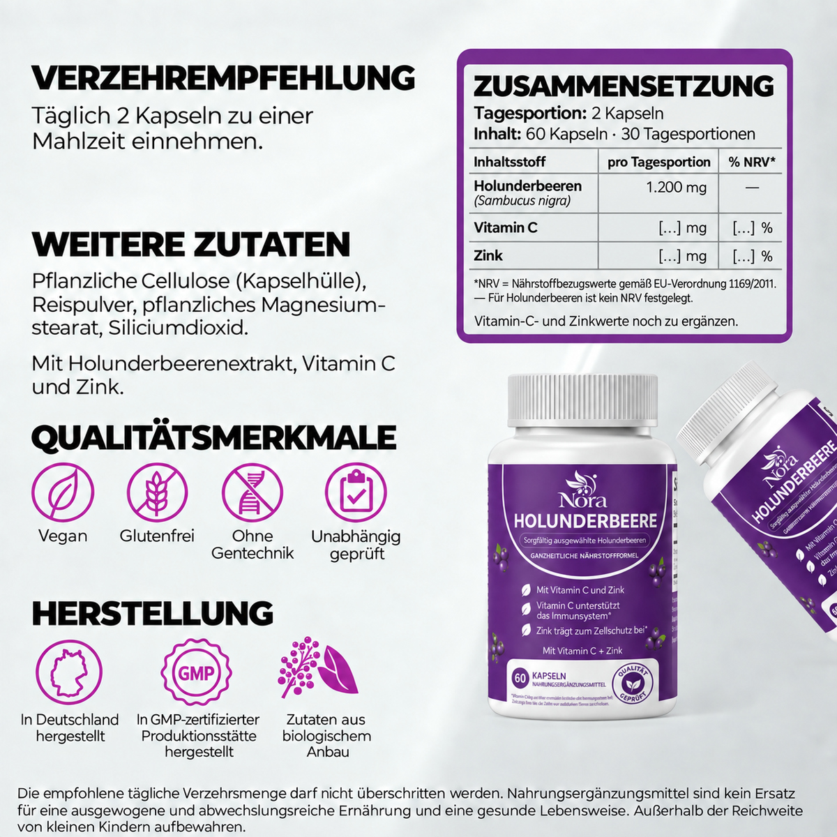Darm-Support-Komplex mit Holunderbeere, Zink & Vitamin C